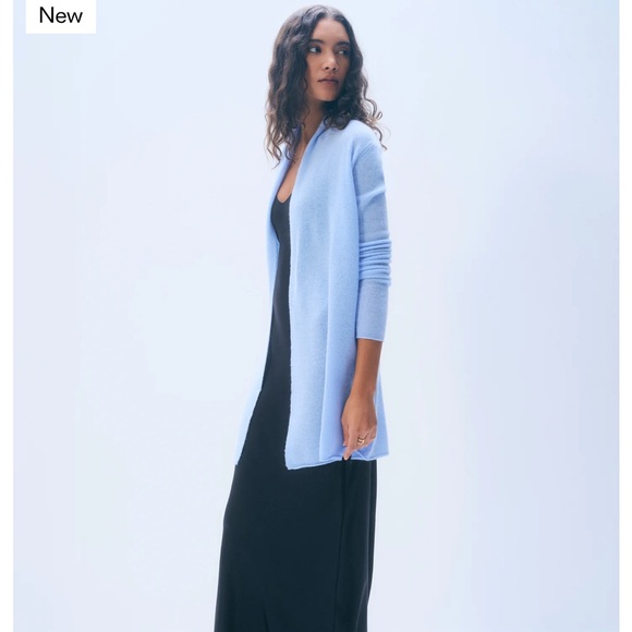 White + Warren Sweaters - WHITE + WARREN Cashmere Trapeze Cardigan – One Size – NWT – Light Blue